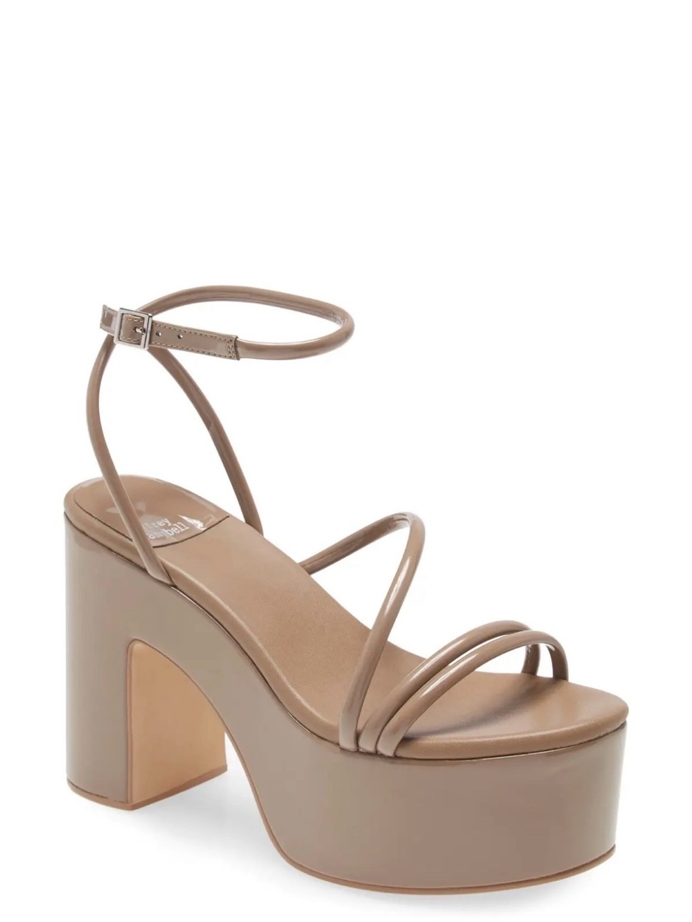 Jeffrey Campbell Taupe Strappy Platform Sandal